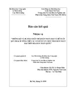 Thống kê và dự báo chất thải rắn nguy hại và đề xuất quy hoạch tổng thể các cơ sở xử lý chất thải rắn nguy hại trên địa bàn toàn quốc 