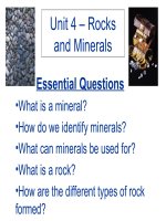 Unit 4   notes rocks and minerals 