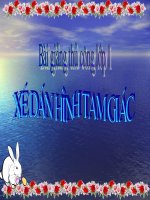 xé dán hình tam giac 