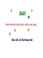 toan lop 5 nhân một số thập phân  voi 10 100 1000 