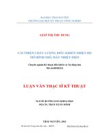 Cải thiện chất lượng điều khiển nhiệt độ mô hình nhà máy nhiệt điện