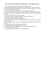 ĐỀ CƯƠNG ÔN TẬP HỌC KỲ II MÔN SINH 6 – NĂM HỌC 2013-2014