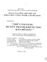 Thử lâm sàng huyết thanh kháng nọc rắn hổ đất (traja kaouthia antivenom)