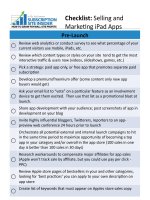 Checklist: Selling and Marketing iPad Apps  Subscription Site Insider