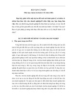 Bài tập Hành vi tổ chức DỰ ÁN ĐỔI MỚI MÔ HÌNH VĂN HÓA DOANH NGHIỆP