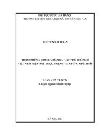 Tham nhũng trong giáo dục cấp phổ thông ở việt nam hiện nay, thực trạng và những giải pháp 