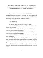 Tổng quan chung tình hình y tế Việt Nam 20012010 và định hướng y tế Việt Nam 20112010 qua các số liệu thống kê và tổng quan tài liệu nghiên cứu