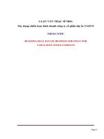 Luận văn xây dựng chiến lược kinh doanh công ty cổ phần địa ốc TASCO