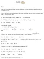 Đề thi tham khảo môn toán học kì I lớp 8