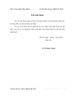 Xây dựng qui trình sản xuất bột dinh dưỡng dùng cho những bệnh nhân mắc bệnh thông thường không cần kiêng cữ gì đặc biệt