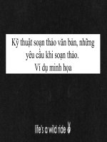 Những yêu cầu khi soạn thảo văn bản