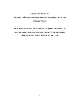 Luận văn thạc sĩ xây dựng chiến lược kinh doanh bán lẻ tại ngân hàng TMCP VIB