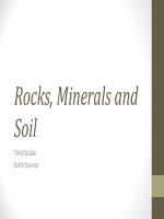 Rocks minerals and soil 