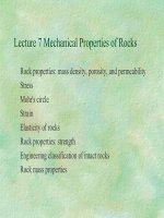 Mechanical properties of rocks 
