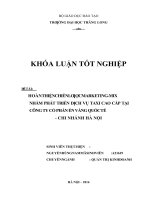 Hoàn thiện chiến lược marketing mix nhằm phát triển dịch vụ taxi cao cấp tại công ty cổ phần én vàng quốc tế   chi nhánh hà nội 