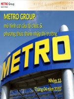 Slide thuyết trình môn kinh doanh quốc tế METRO GROUP mô hình cơ cấu tổ chức  phương thức thâm nhập thị trường 