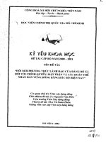 Đổi mới phương thức lãnh đạo của đảng bộ xã đối với chính quyền, mặt trận và các đoàn thể nhân dân vùng đồng bằng bắc bộ hiện nay 