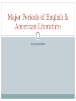 major periods of english  american literature 