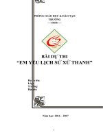 BÀI số 2 EM yêu LỊCH sử xứ THANH VUA xứ THANH THẦN xứ NGHỆ, THANH hóa PHẢI TRỞ THÀNH một TỈNH KIỂU mẫu 