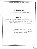 Vấn đề đào tạo, bồi dưỡng đội ngũ cán bộ khoa học của học viện chính trị quốc gia hồ chí minh trước yêu cầu nhiệm vụ mới 