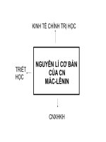 Giáo trình mác lê lin chương 1 học THUYẾT GIÁ TRỊ 