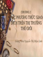 Các phương thức giao dich trên thị trường thế giới 
