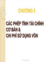 Bài giảng môn mô hình tài chính chương 5 các phép tính tài chính cơ bản  CPSDV 