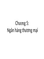 Slide môn tiền tệ   ngân hàng chương 5 ngân hàng thương mại 
