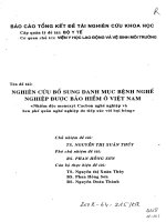 Nghiên cứu bổ sung danh mục bệnh nghề nghiệp được bảo hiểm ở việt nam nhiễm độc monoxyt cacbon nghề nghiệp và hen phế quản nghề nghiệp do tiếp xúc với bụi bông 