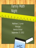 Family math night 2012 powerpoint presentation 