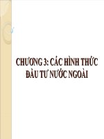 Slide Đầu tư quốc tế chương 3  Cô Quyên FTU