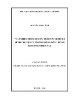 Thực hiện thẩm quyền, trách nhiệm của bí thư huyện ủy ở đồng bằng sông Hồng giai đoạn hiện nay