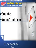 Bài giảng môn khoa học hành chính CÔNG TÁC văn THƯ – lưu TRỮ 