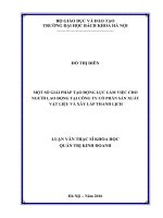 Một số giải pháp tạo động lực làm việc cho người lao động tại công ty cổ phần sản xuất xây lắp thanh lịch 