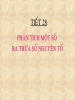 Toán   tiết 28   phân tích một số ra thừa số nguyên tố (1) 