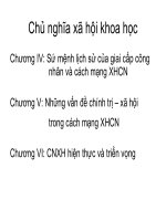 Giáo trình mác lê lin chương 4 sứ MỆNH LỊCH sử của GIAI cấp CÔNG NHÂN và CÁCH MẠNG xã hội CHỦ NGHĨA 