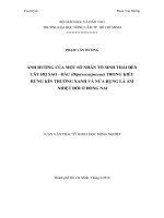 Ảnh hưởng của một số nhân tố sinh thái đến cây họ Sao  Dầu (Dipterocarpaceae) trong kiểu rừng kín thường xanh và nửa rụng lá ẩm nhiệt đới ở Đồng Nai