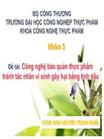 Công nghệ bảo quản thực phẩm tránh tác nhân vi sinh gây hại bằng tinh dầu 