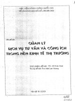 Quản lý dịch vụ tư vấn và công ích trong nền kinh tế thị trường 