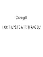 Giáo trình mác lê lin chương 2 học THUYẾT GIÁ TRỊ THẶNG dư 