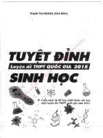 TUYỆT ĐỈNH LUYỆN ĐỀ SINH HỌC