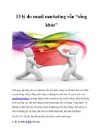 13 lý do email marketing vẫn “sống khỏe”