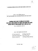 Phương pháp đưa tư tưởng hồ chí minh vào cuộc sống nhằm xây dựng con người việt nam trong thời kỳ công nghiệp hóa, hiện đại hóa 