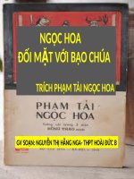 NGỌC HOA đối mặt với BẠO CHÚA TRÍCH PHẠM TẢI NGỌC HOA GV SOẠN NGUYỄN THỊ HẰNG NGA  THPT HOÀI đức b 