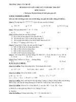 De  Dap an kiem tra giua HK I Toan 6 2016  2017