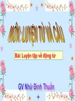 Luyện tập về động từ LTVC lớp 4 3 