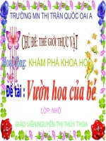 Vườn hoa của bé mầm non 4 tuổi