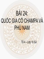 Bài 24  quốc gia cổ cham pa và phù nam 
