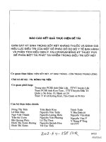 Giám sát ký sinh trùng sốt rét kháng thuốc và đánh giá hiệu lực điều trị của một số phác đồ do bộ y tế ban hành và phân tích kiểu gen p falciparum bằng kỹ thuật PCR