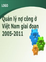Tiểu luận kinh tế phát triển quản lý nợ công ở việt nam giai đoạn 2005 2011 